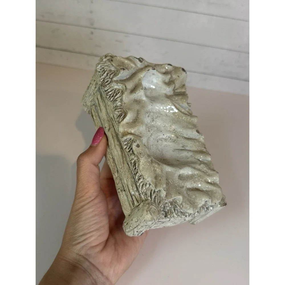 Burton + Burton Baby Jesus Manger Nativity Figurine Cream Glitter Christmas